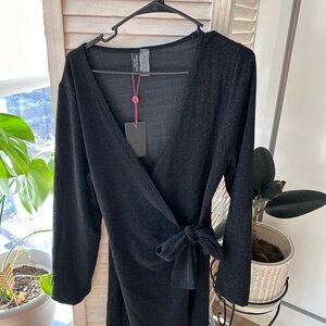 Elegant Black Wrap Dress